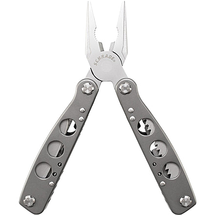 Schrade ST10 Tough Multi-Tools, Stainless Steel, Leather, Gray Titanium Coated, ST10CP