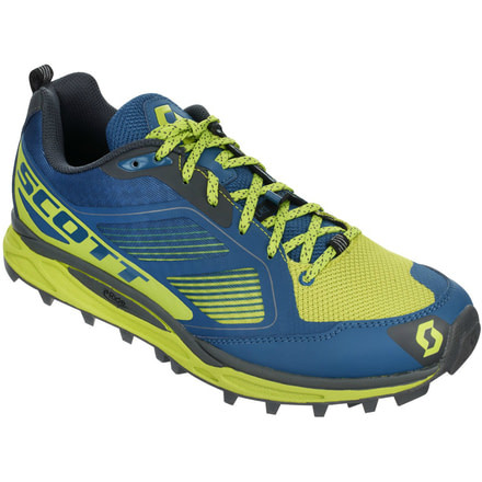 Kinabalu SuperTrac Trail Running Shoe - Mens-Blue/Yellow-Medium-10.5