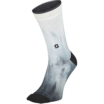 SCOTT Trail Tree Crew Socks, Black/White, 39-41, Medium, 2894851007394-39-41