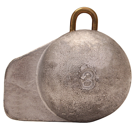 Scotty 1017 3 lb. Lead Weight, Round w/Rudder, 1017