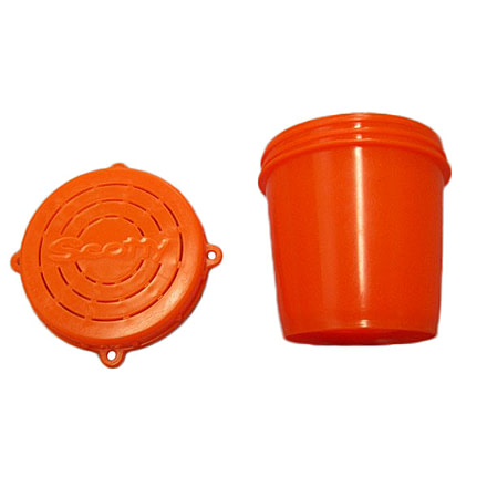 Scotty Crab Diner Bait Jar c/w Lid 1/2 Litre Fluore, Orange 620529