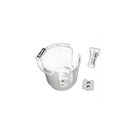 Scotty Cup Holder with Rod Holder Post and Bulkhead/Gnel Mount, White 620114