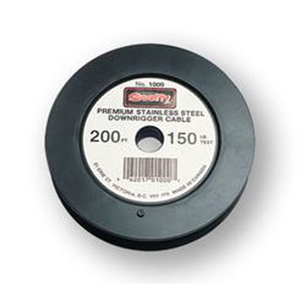 Scotty 1001 Premium SS Downrigger Cable, 300ft, 150lb, 1001