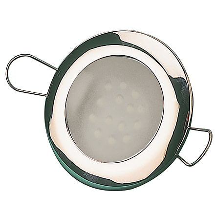 Sea-Dog 60 Lumens LED 2-7/16in Overhead Light, Brushed Finish, Frosted Lens, Stamped 304 Stainless Steel, 404332-3