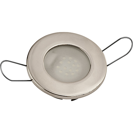 Sea-Dog 60 Lumens LED Overhead Light, Brushed Finish, Frosted Lens, Stamped 304 Stainless Steel, 404232-3