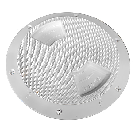 Sea-Dog Quarter-Turn Textured Deck Plate w/Internal Collar - White - 5" 77454