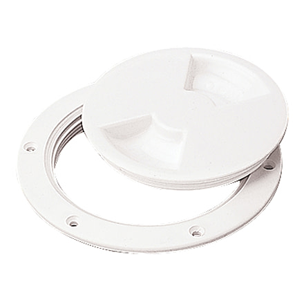 Sea-Dog Screw Out Deck Plate - 6-1/2, White, 6-1/2in, 337160-1