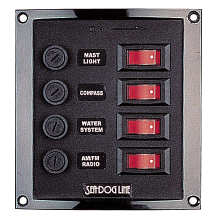 Sea-Dog Sea Dog Vertical 4 Gang Panel, 424010-1