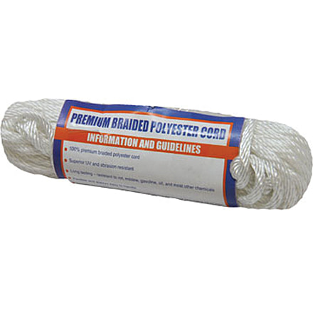Sea-Dog Solid Braid Polyester Utility Cordage - 1/8in x 50ft, White, 303303050WH-1