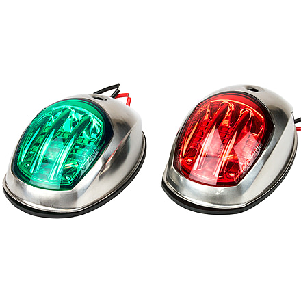 Sea-Dog LED Port &amp; Starboard Navigation Light, Stainless Steel, 400070-1