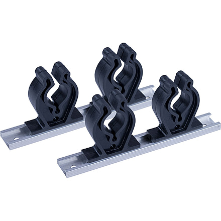 Sea-Dog Track Rod Holder - 7&quot; Tracks - 4 Rod Clips 77691