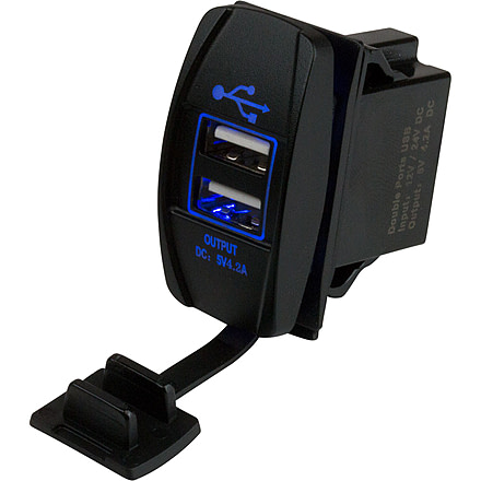 Sea-Dog USB Rocker Switch Style Power Socket Dual 77191