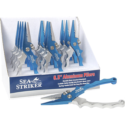 Sea Striker 6.5&quot; Aluminum Plier w/Side Cutter - 12pk Display, SSPAP65-12