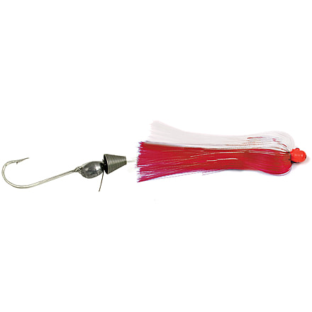 Sea Striker Ballyhoo Rig 1/4 oz Head, 1/2 oz Egg Lead, 7/0 Hook, Red/White, SSBH14RW