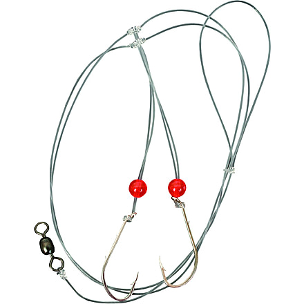 Sea Striker Croaker Rig, #2 Nickel Bait Holder Hooks, Red Beads, CR2