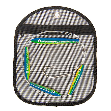 Sea Striker Daisy Chain 3 4&quot; Cedar Plugs, 1 6&quot; Cedar Plug rigged with /10/0 hook 130lb mono Dorado reusable mesh pouch, SSDC-6431