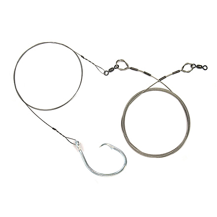 Sea Striker Deluxe Shark Rig 13/0 Circle Hook, 9' 480lb SS Cable, 4' Solid Wire, SSSRD-CIR