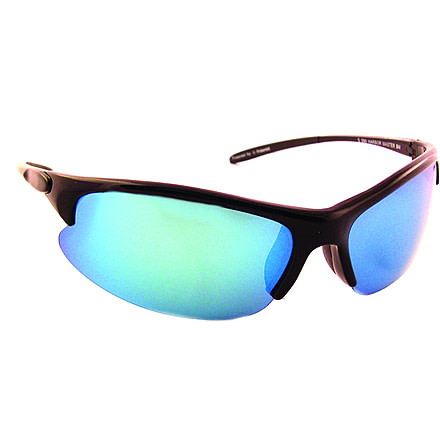 Sea Striker Harbor Master Sunglasses Blk Frame/Blu Mirror Lens, 290