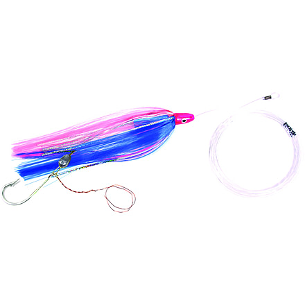 Sea Striker Rigged Ballyhoo Lure, 3/8 oz Head, 1/2 oz Egg Lead, Blue/Pink, SB38R-BPK