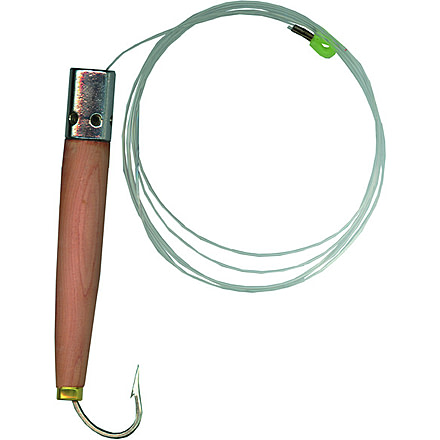 Sea Striker Rigged Jet Head Cedar Plug, 6", 10/0 Hook, 8 Ft 150 Lb Mono Leader, Natural, J850R