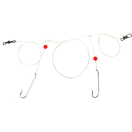 Sea Striker Whiting &amp; Sand Perch Rig, 2-Drop, #6 Hooks, 25 Lb Mono, WSP-6