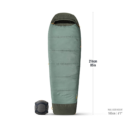 Sea to Summit Boab Synthetic 15F/-9C Sleeping Bag, Laurel Wreath Green, Regular, S4055