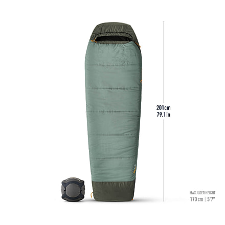 Sea to Summit Boab Synthetic 30F/-1C Sleeping Bag, Laurel Wreath Green, Short, S4050