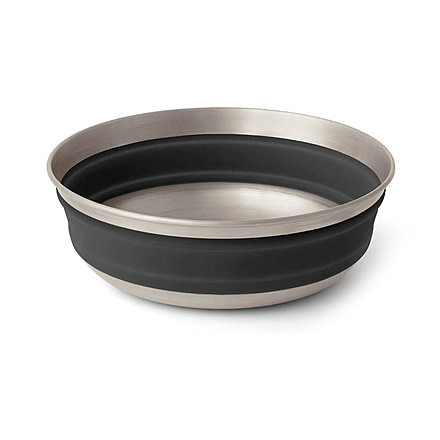 Sea to Summit Detour Stainless Steel Collapsible Bowl, Beluga Black, Medium, A1322-19
