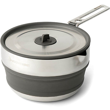 Sea to Summit Detour Stainless Steel Collapsible Pouring Pot, Beluga Black, A1211