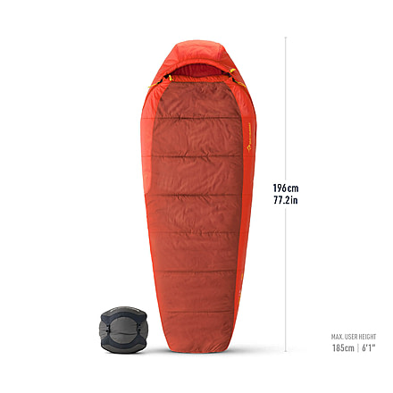 Sea to Summit Hamelin Synthetic 30F/-1C Sleeping Bag, Regular, Picante Red, Regular, S4140