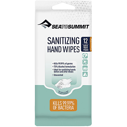 Sea to Summit Sanitising Hand and Surface Wipes, White, 12 pack, 299