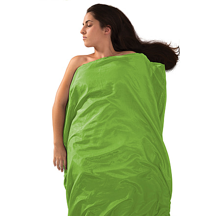 Sea to Summit Silk/Cotton Blend Travel Sleeping Bag Liner, Green, Standard Rectangular, 311-40