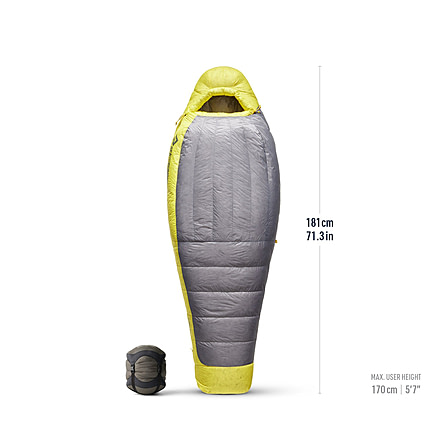 Sea to Summit Spark Down 15F/-9C Sleeping Bag - Womens, Regular, Pewter Grey, Regular, S3243