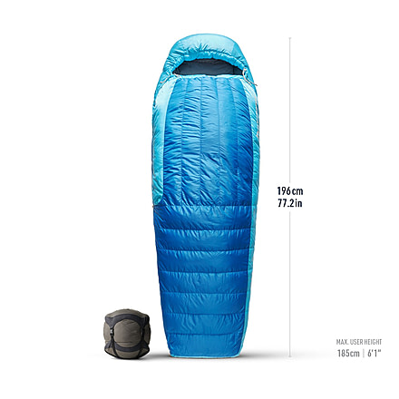 Sea to Summit Trek Down 15F/ -9C Sleeping Bag, Regular, Snorkel Blue, Regular, S1024