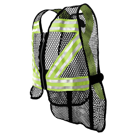 Seattle Sports Cycling Safety  Vest, Black/Lime 94734