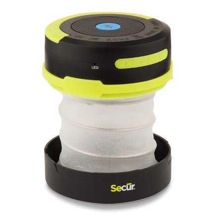 Secur Bluetooth Speaker Lantern and Flashlight, Yellow/Green, Black SP-5004