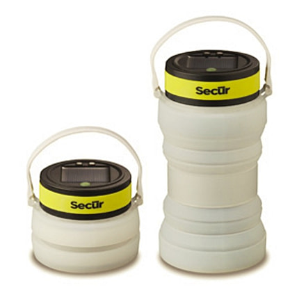 Secur Collapsible Solar Powered Bottle Lantern, White/Yellow/Black, SP-1108