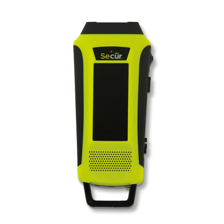 Secur Digital Solar Dynamo NOAA Weather Radio/Flashlight,Yellow/Green/Black SP-2002