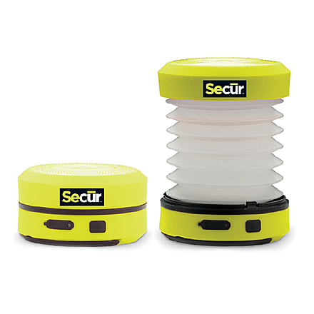 Secur Mini Collapsible Compact Telescoping Storm Lantern,63 Lumens,Yellow/Green/Black SP-1103