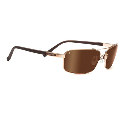 Serengeti Pareto Sunglasses - Satin Gold Frame, Polar PhD Drivers Gold Lenses 7571