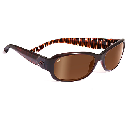 Serengeti Chloe Sunglasses - Bronze Zebra Frame, Drivers Gold Polarized Lenses 7624
