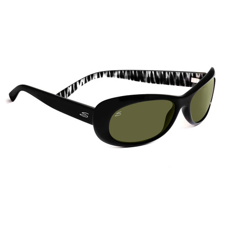 Serengeti Bella Sunglasses - Shiny Black Zebra Frame, 555nm Lenses 7628
