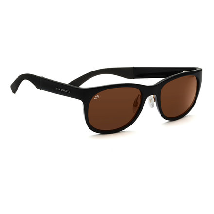 Serengeti Milano Sunglasses - Shiny Black Frame, Drivers Polarized Lenses 7655