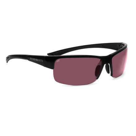 Serengeti Corrente Sunglasses - Shiny Black/Crystal Gray Frame, Polar PhD Sedona Lenses 7690