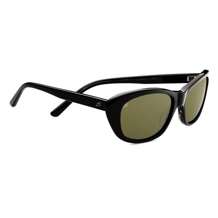 Serengeti Bagheria Sunglasses - Black Gray Tortoise Frame and Polarized 555nm Lens 7787