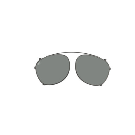 Serengeti Enzo Clip Sunglasses, Shiny Dark Gunmetal Frame, Polar PhD CPG Lens, 8086