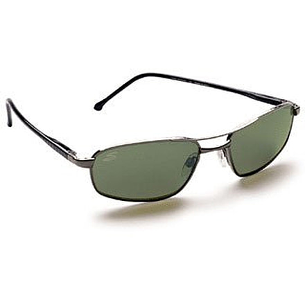 Serengeti Lucca Drivers Polarized Lenses Sunglasses - Gunmetal / Shiny Black Frame, 555nm Polarized Lens 6792