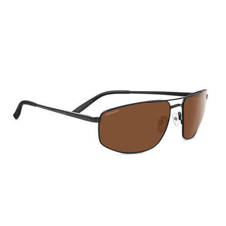 Serengeti Modugno Sunglasses, Satin Black, Polarized Drivers, 8406