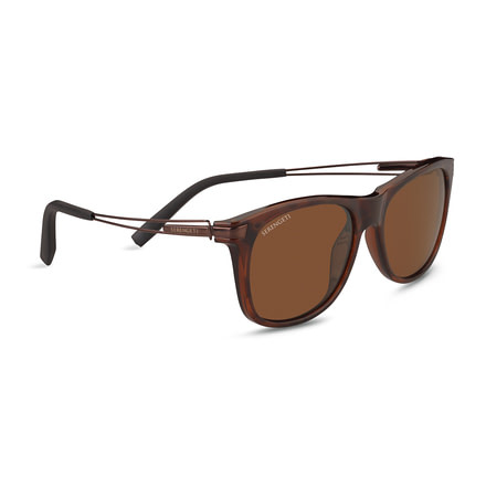 Serengeti Pavia Sunglasses, Shiny Bronze Glitter Tortoise Frame, Polarized Drivers Lens, 8202