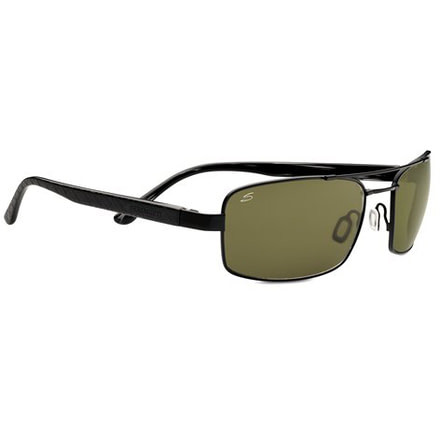 Serengeti Tosca Sunglasses - Satin Black/Black Tortoise Laser Frame and Polar PhD 555nm Lens 7797